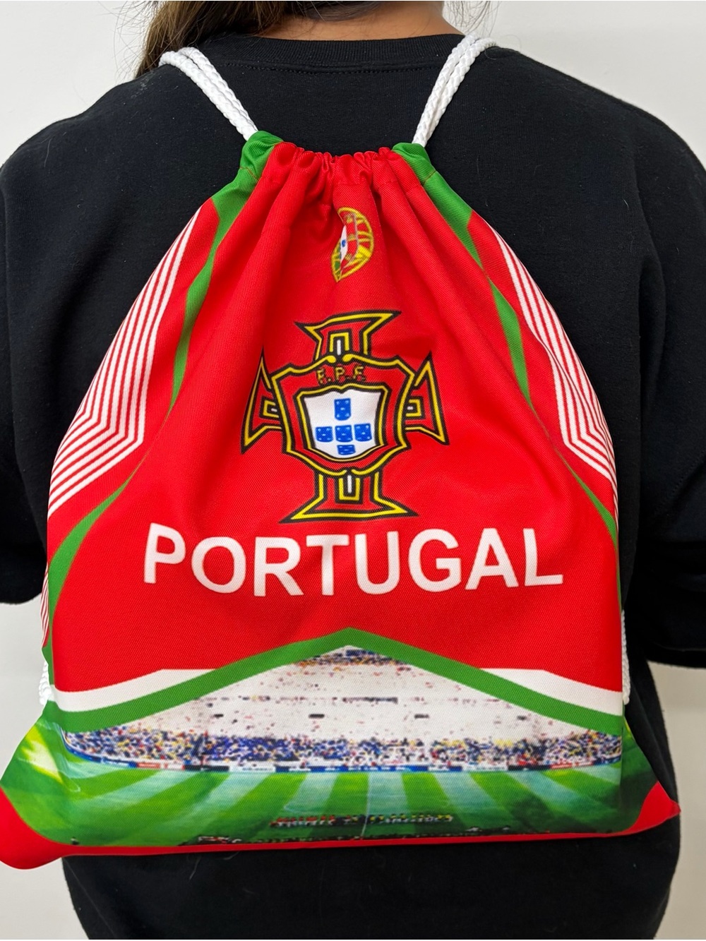 Portugal Red Drawstring Backpack FIFA World Cup Ready